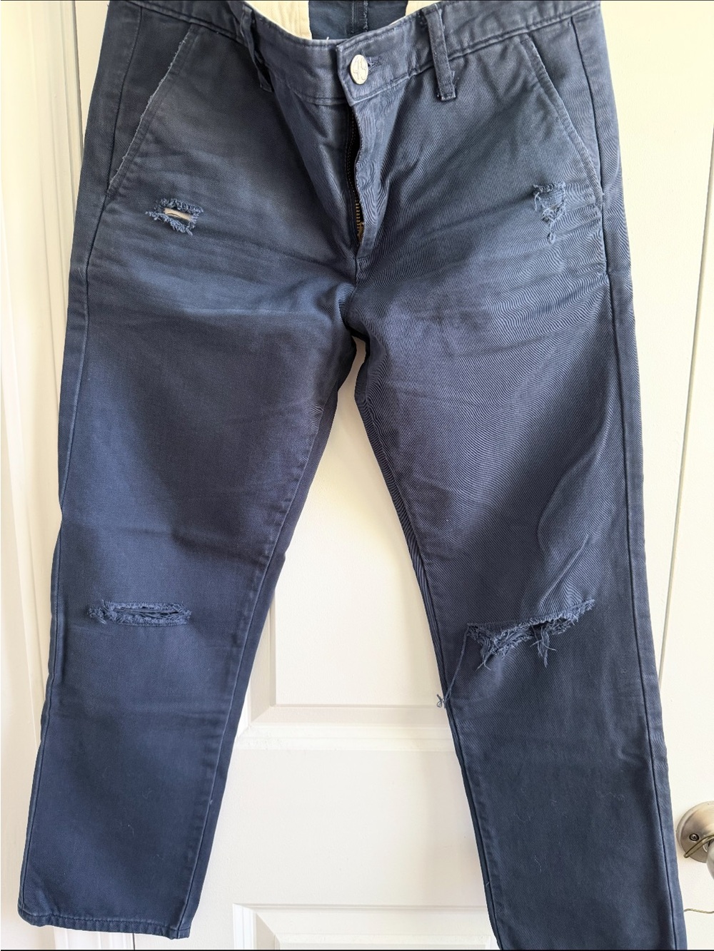 Women’s  Distressed Navy Blue Jeans